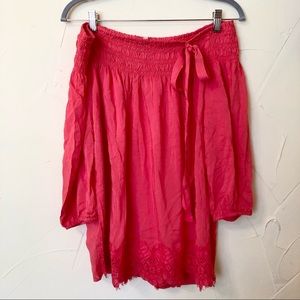 Grand & Greene Pink Strapless Top